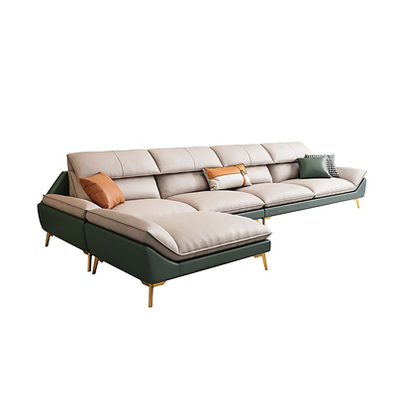 38.18" Tall Faux leather Contemporary Sectional Stain-Resistant Sectional