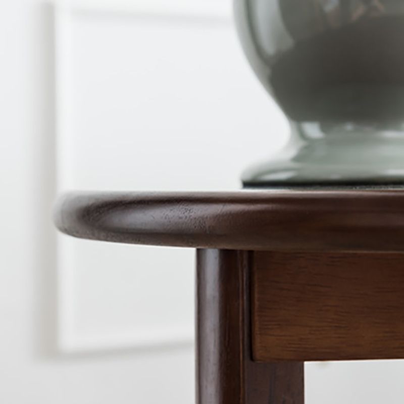 Solid Wood 3 Legs End Table Nordic Minimalist Round Side End Table