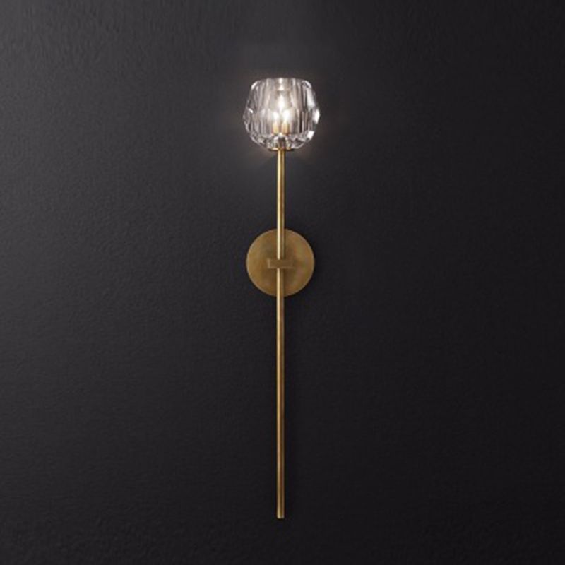 1-Light Geometric Wall Lamp Fixtures Modern Style Metal Wall Mounted Light Fixture