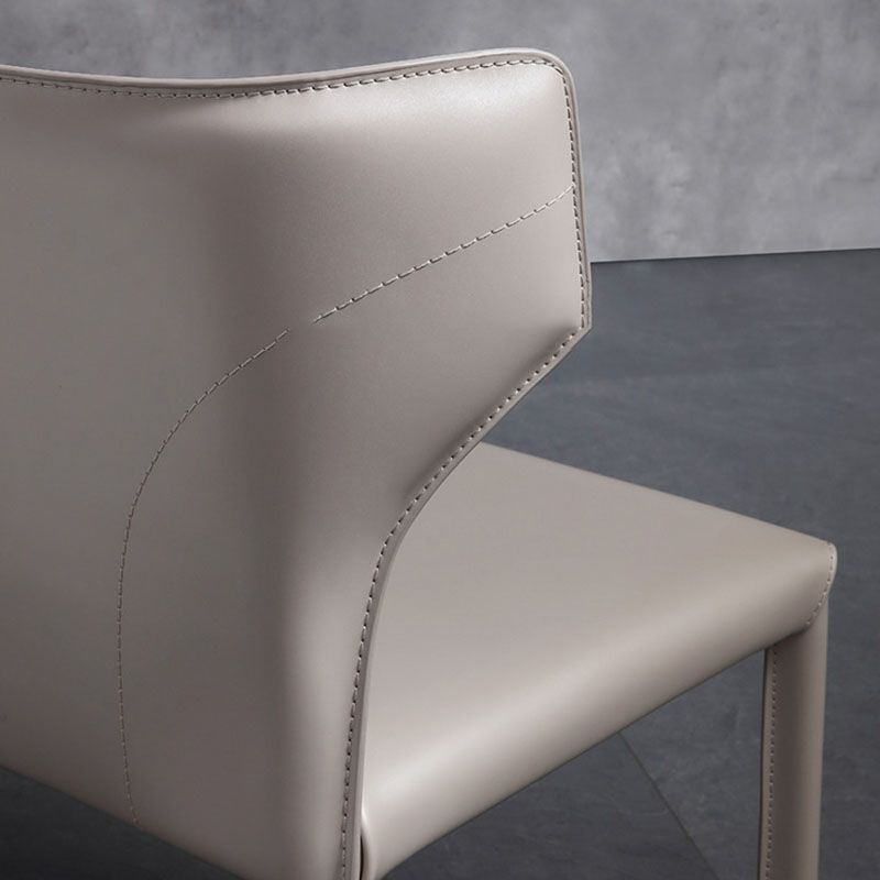 Contemporary Style Chair Armless Wingback Side Chair with Metal Legs for Home