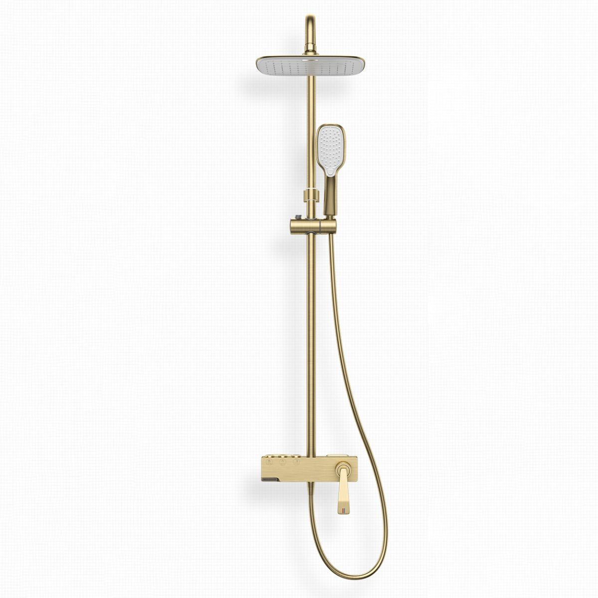 Shower System Trim Lever Hand Square Massage Jet Shower Combo