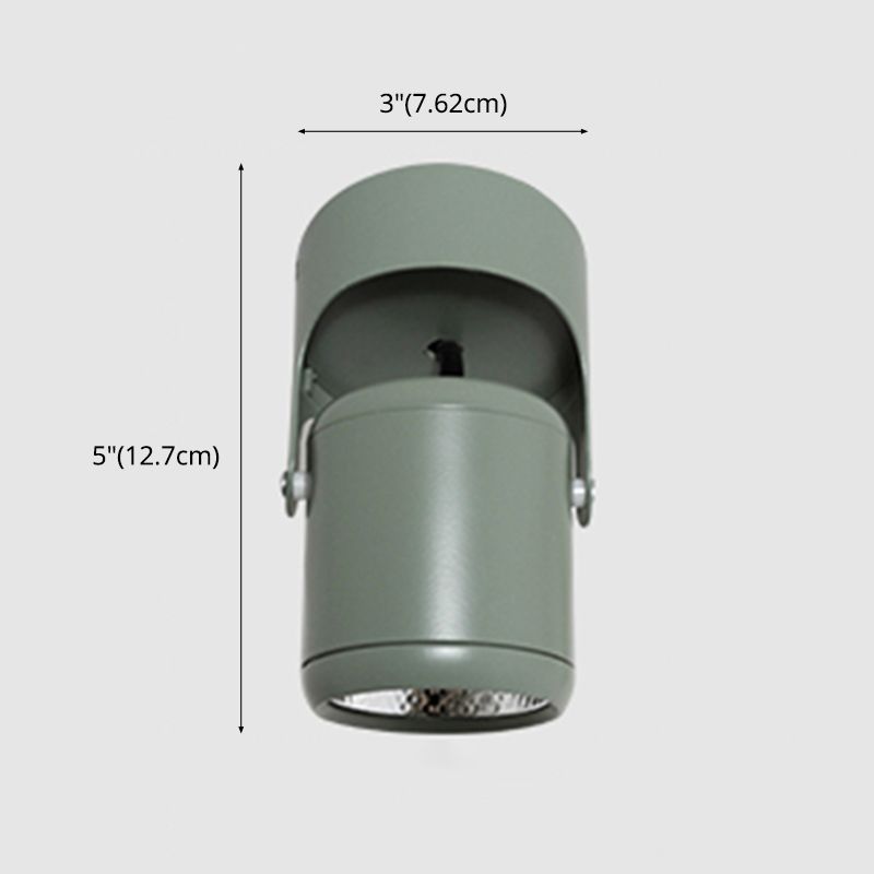 Luz empotrada cilíndrica giratoria estilo macarrón LED con pantalla de metal para dormitorio