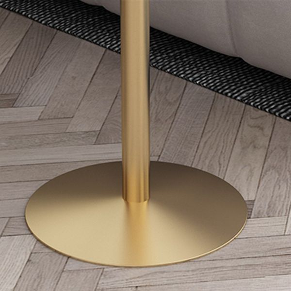 Glam Bar Table 42-inch Height Artificial Marble Top Pub Table with Storage Rack