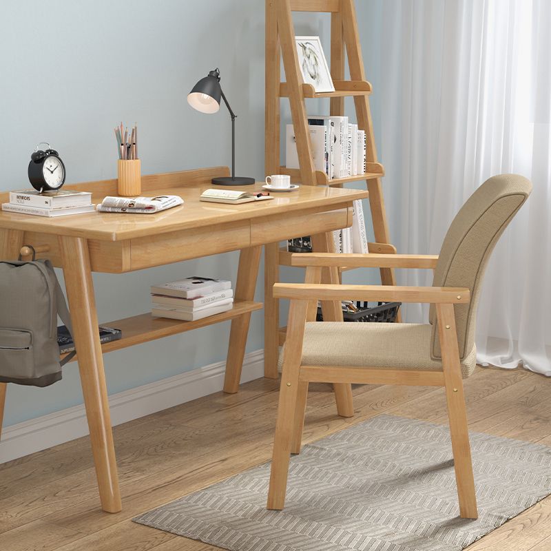 Chaise de salle à manger en bois de Style moderne, chaise simple à dossier solide avec bras de salle à manger pour cuisine