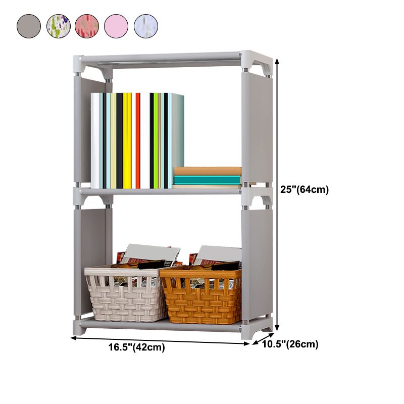 Contemporary Style Plastic Bookshelf Open Bookcase for Living Room