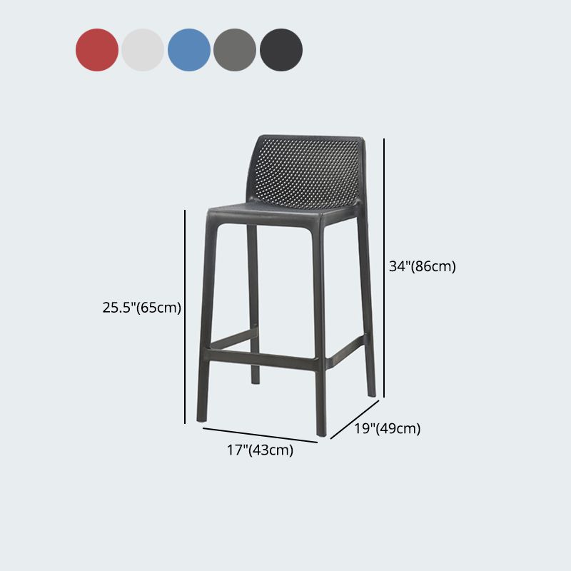Modern Style Bar-stool Plastic Counter Bar Stool for Kitchen Bar with Plastic Legs