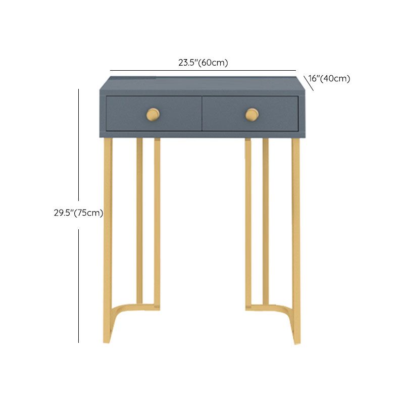 Bedroom Glam with Double Drawers Wooden Standing Make-up Vanity