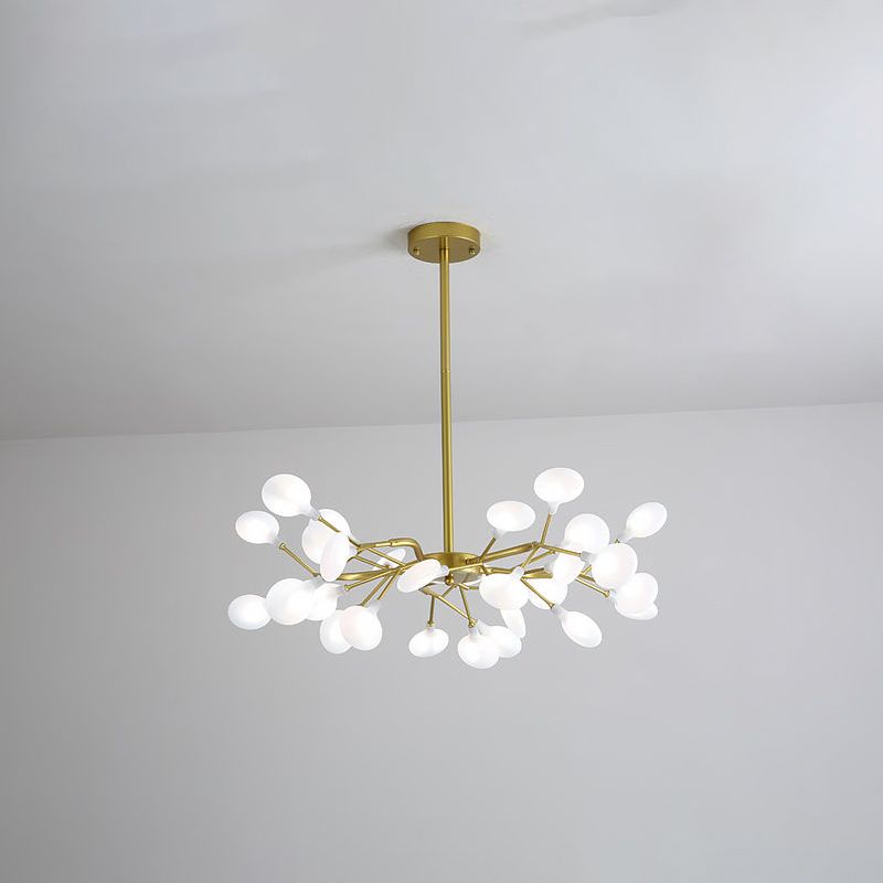 Acrilico lampadario a lucciole in stile modernista 45 teste lampadario soffitto in oro