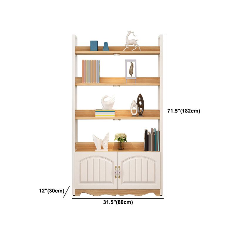 Modern Engineered Wood Bookshelf Etagere Open Shelf Vertical Bookcase