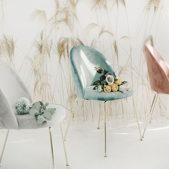 Chaises de salle à manger en métal de Style nordique, chaise sans bras latérale pour la cuisine
