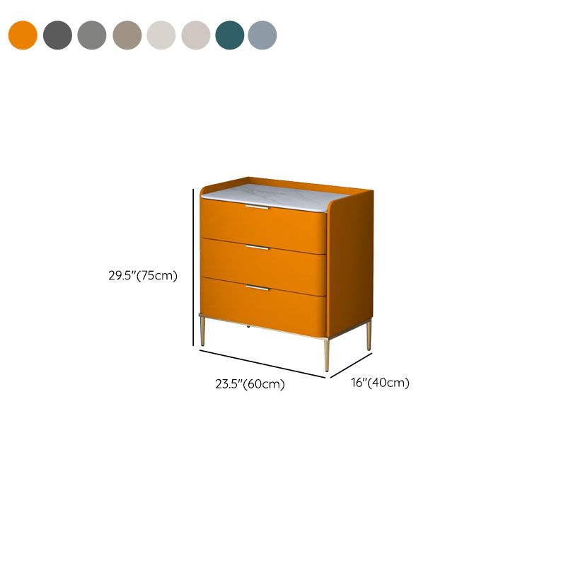 Glam Vertical Stone Storage Chest Bedroom 16"Wide Chest with Metal Legs