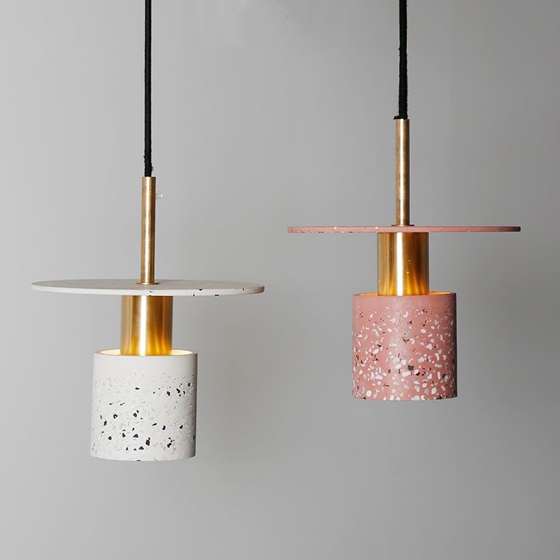 Cilinder slaapkamer hangend plafond licht steen minimalistische stijl plafond hanger licht
