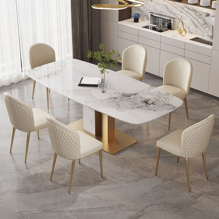 Modern Dining Furniture Set 1/4/5/7 Pcs Sintered Stone Dining Table with Chairs