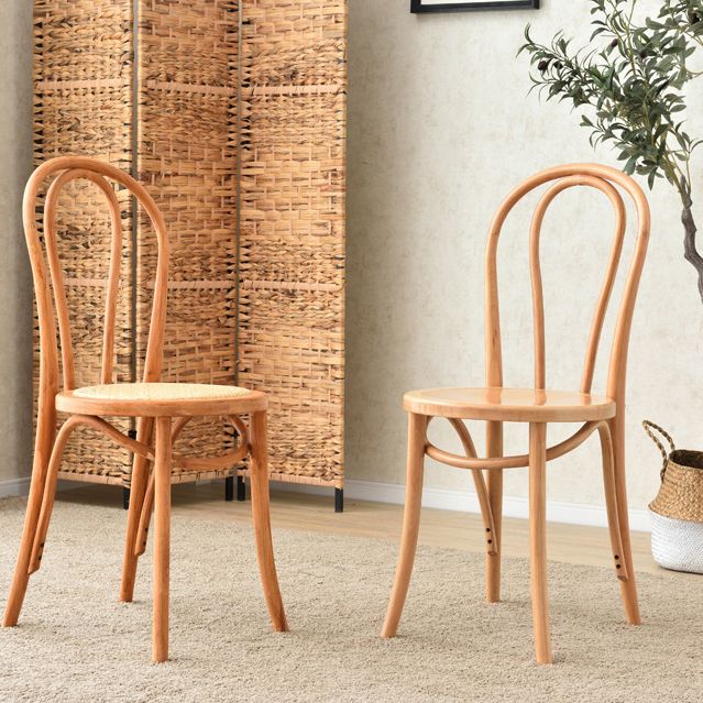 Solid Wood Dining Chairs Modern Style Kitchen Windsor Back Side Chairs