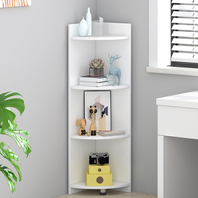 Closed Wooden Bookshelf Modern Home Living Room Multi-layer Corner Bookcase