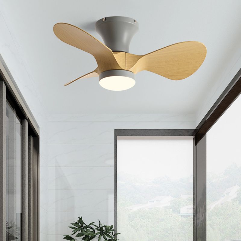 Fan Shape Metal Ceiling Fans Kid Style Single Light Ceiling Mount Fan Fixture