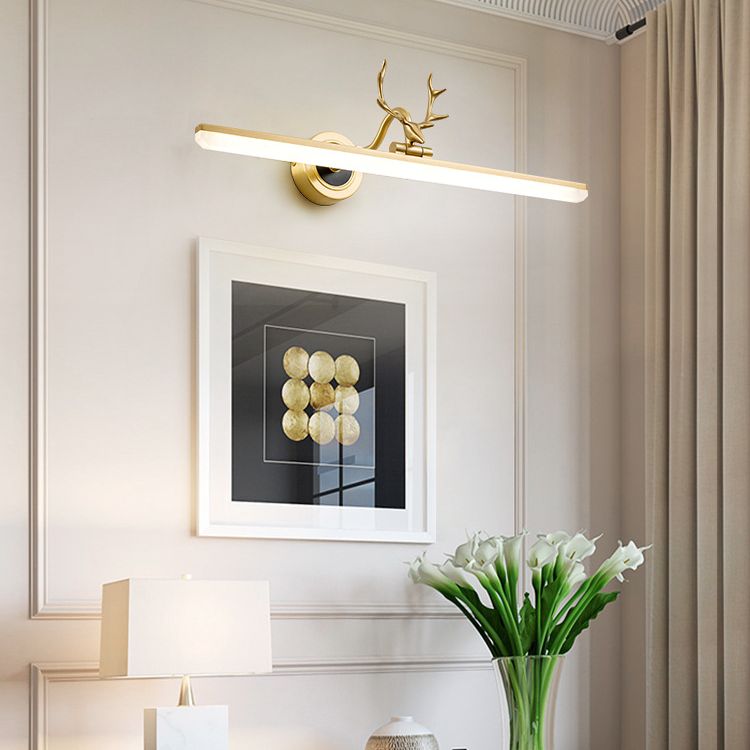 Metall lineare Schattenwandleuchten moderne 1 Kopfwandhalterung in Schwarz