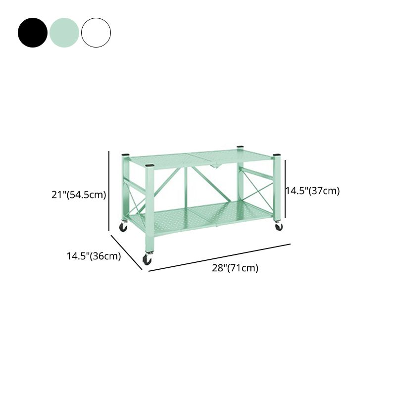 Industrial Geometric Bookcase Metal Open Back Bookcase with Wheels