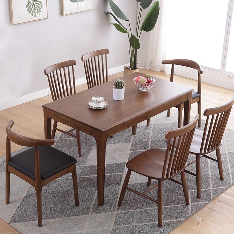 4 Legs Dining Room Table Solid Wood Dining Table for Dining Room