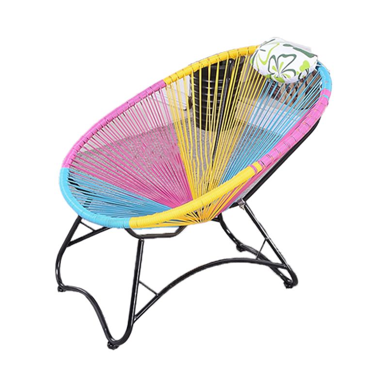 Iron Base Rocking Chair Lounge Simple Plastic Material Chair for Living Room