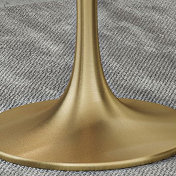 Traditional Luxury Round Dining Site Table Stone Home Furniture with Tulip Base
