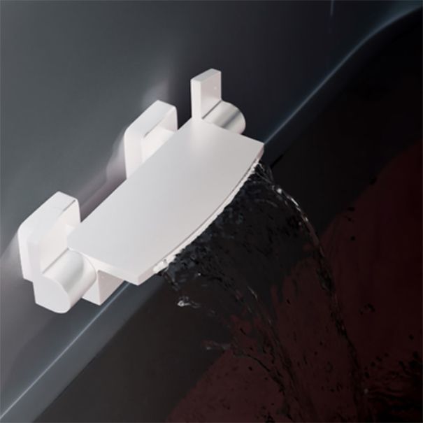 Bath Faucet Trim Solid Color Wall Mounted Waterfall Bathroom Faucet