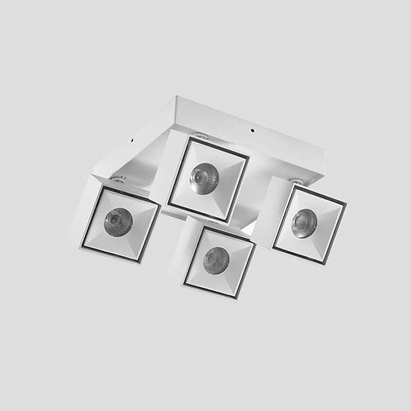 Modern Simple Style Aluminum Ceiling Light Geometry Rotatable Ceiling Lamp for Bedroom