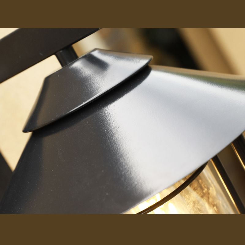 Geometrische klare Glas Wandleuchte Schatten Industrielles 1-Licht-Wandmontage Licht für den Außenbereich