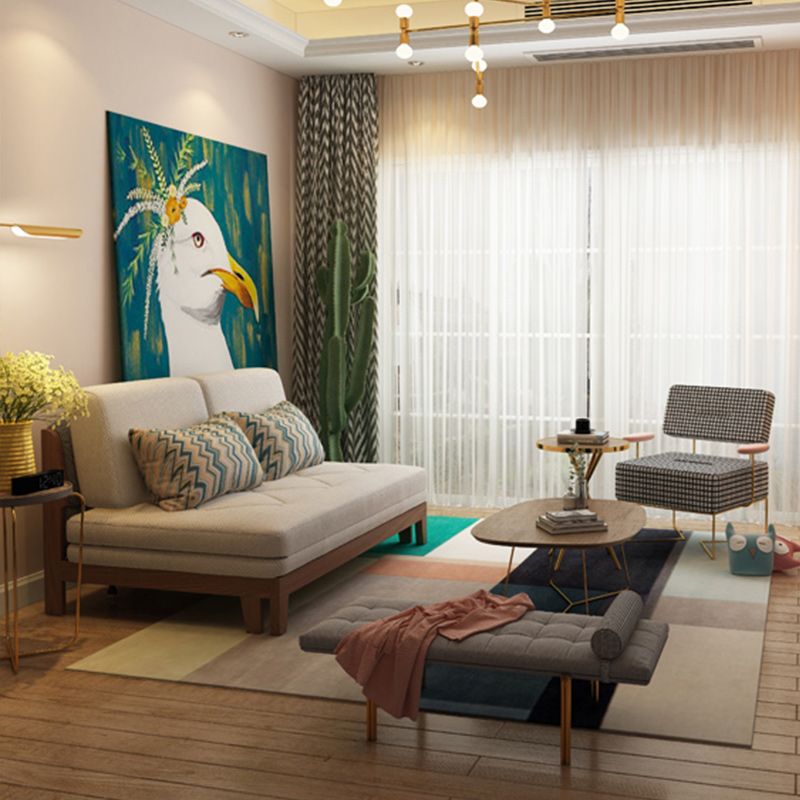 Living Room Convertible Sofas Pillow Back Armless Futon Sleeper Sofa Bed