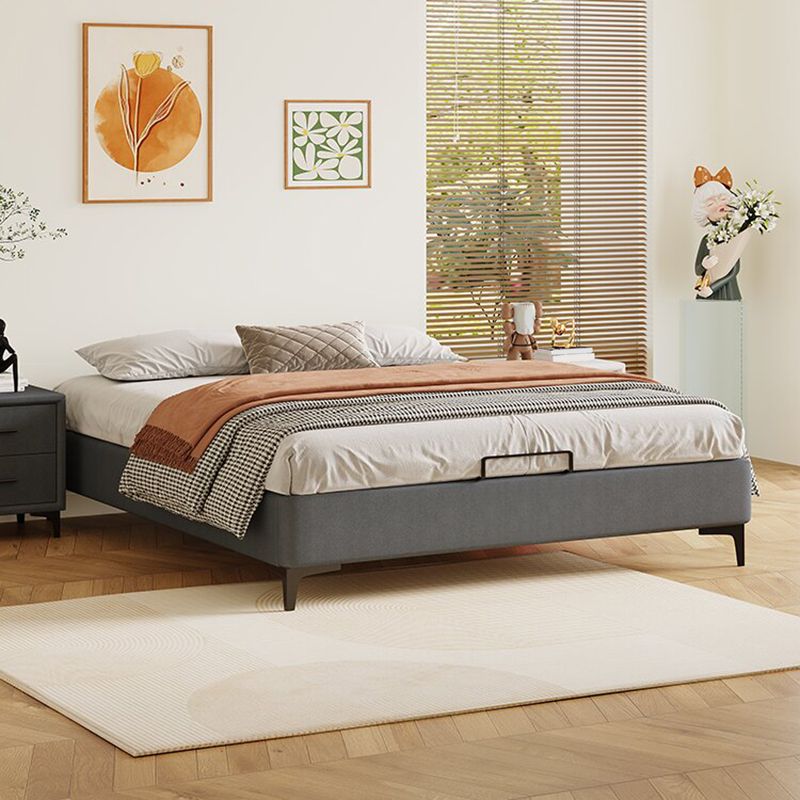 Scandinavian 11.02 " Tall Wooden Frame Platform Bed for Bedroom
