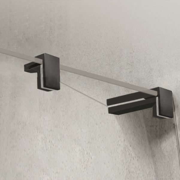 Black Scratch Resistant Shower Bath Door Semi Frameless Shower Doors