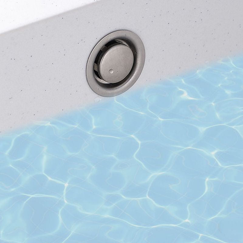 Quartz Kitchen Sink Rectangular Shape Single Bowl Kitchen Sink with Drain Strainer Kit