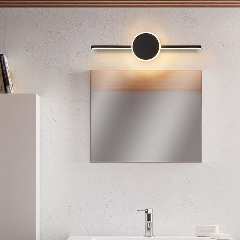 Luci di applique a parete lineare Modern Metal 1 Light Stipce Swree con tonalità acrilica