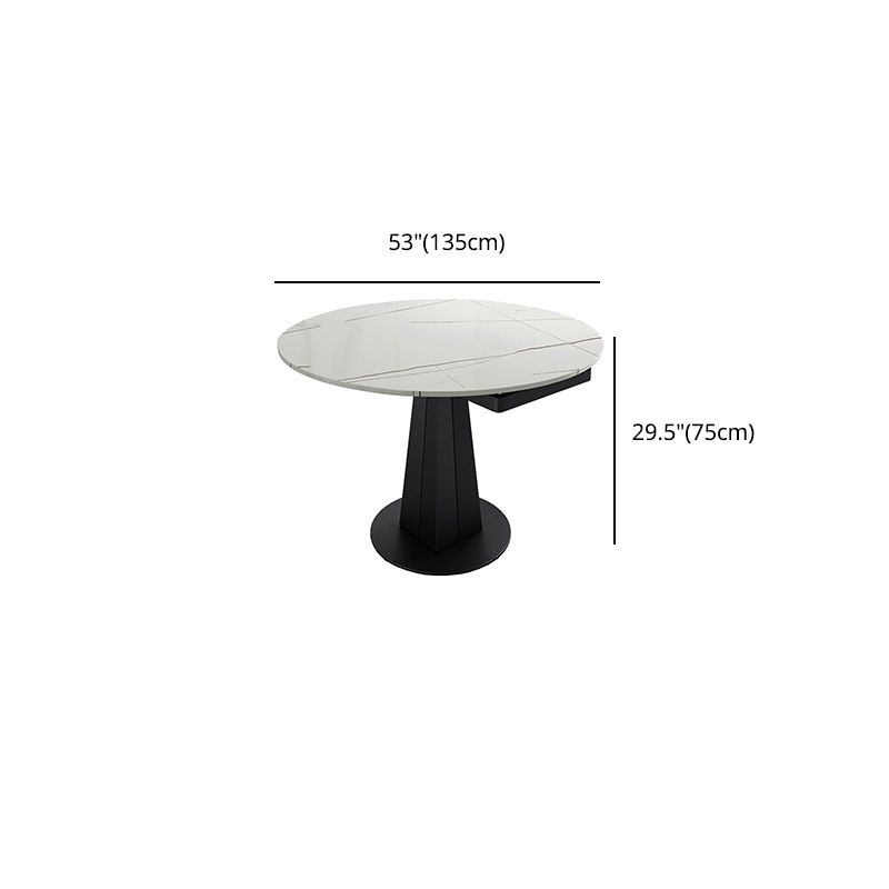 Modern 1/3/4/5/7 Pieces Round Dining Table Set with Sintered Stone Dinette Set