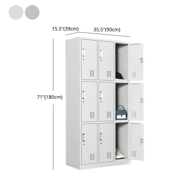 Contemporary Wardrobe Armoire Metal Non-Hanging Armoire with Lock