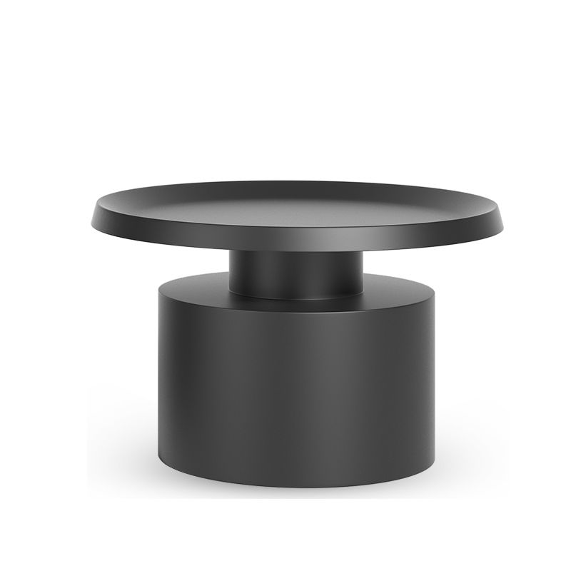 Mid-Century Modern Tray Top Coffee Table Iron Pedestal Cocktail Table