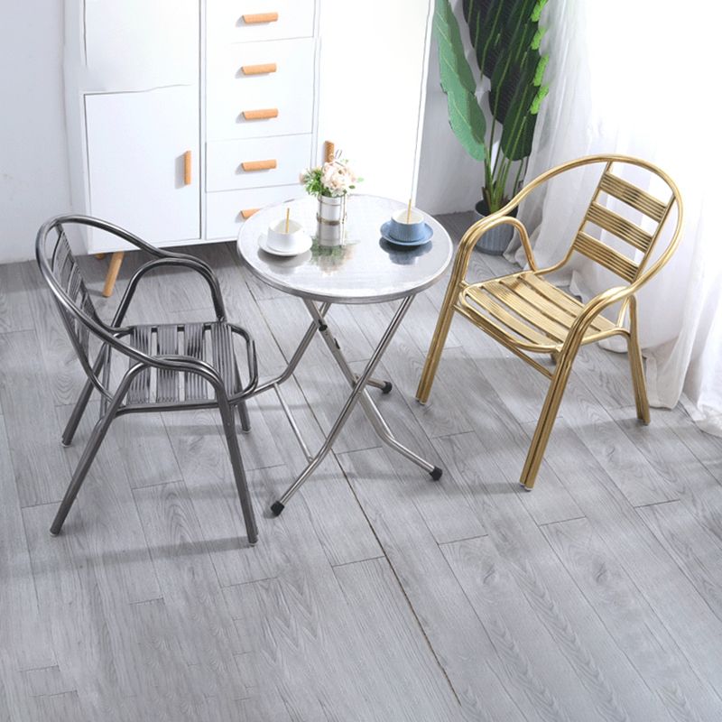 Basic Four Leg Lounge Chair Arms Included Chair with Cushion