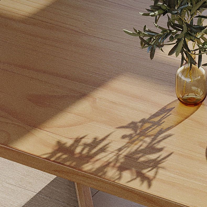 Pine Wood Dining Table Modern Rectangle Dining Table with Sled Base