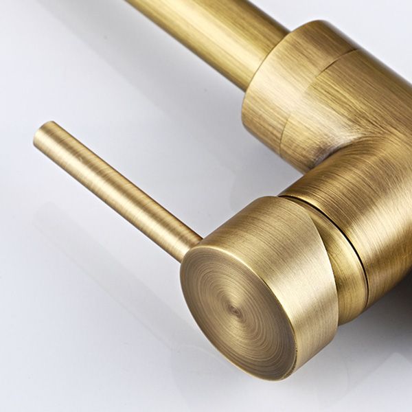 Floor Mount Tub Faucet Single Handle Metal Freestanding Faucet - 46.5" H