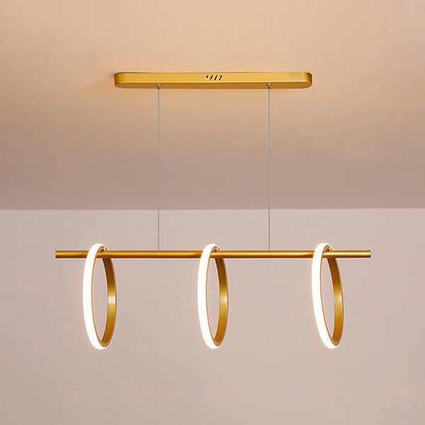 Geometric Island Lighting Modern Metal 3 Light Island Pendant Lights for Kitchen