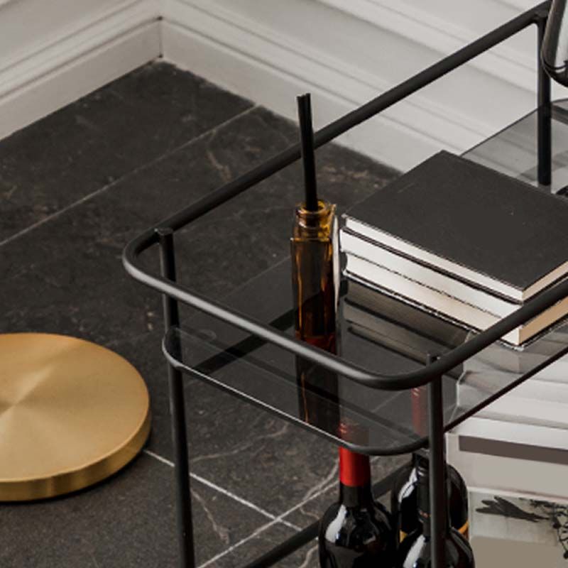 Contemporary Rectangular/Round Side End Table Glass Top Corner Table