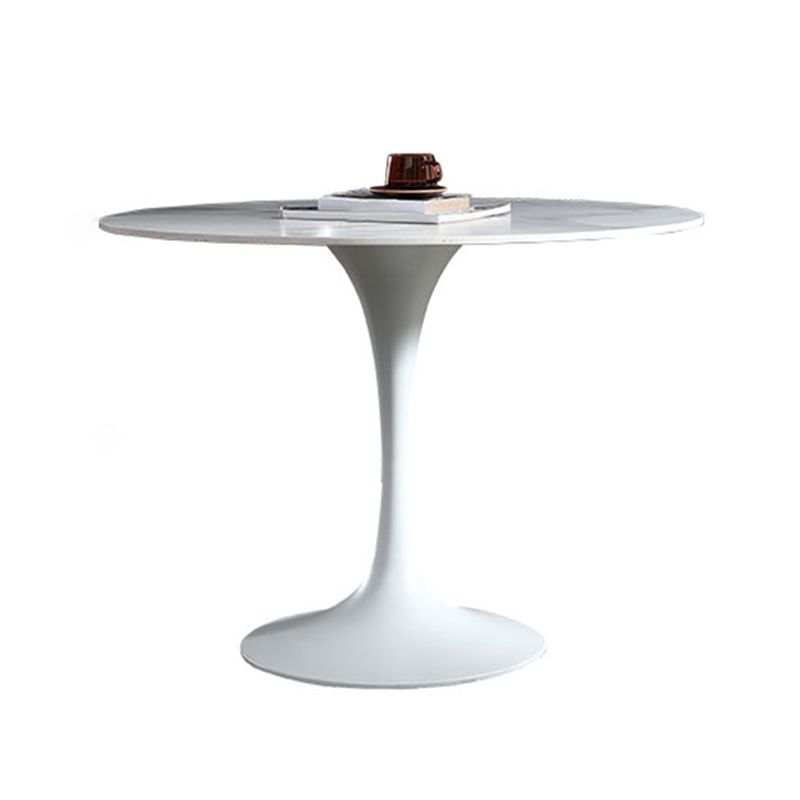 Stone Top Dining Table Modern Round Dining Table with Pedestal Base
