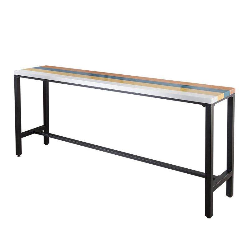 1/5 Pieces Wood Top Bar Table Set Modern Rectangle Pub Table Set