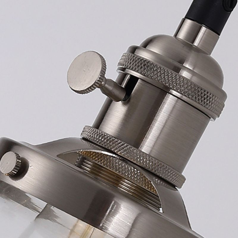 Lampada a sospensione del globo di ferro elettroplate in vetro a 3 luci a 3 luci in stile retrò industriale