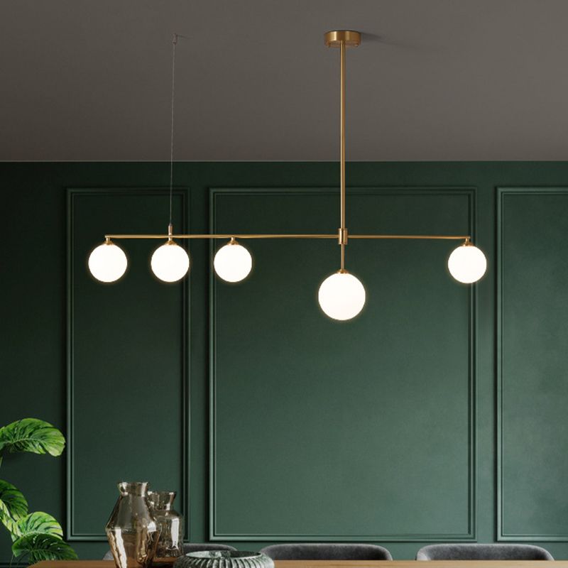 Linear Ceiling Pendant Light Modern Glass Pendant Light Fixtures for Dining Room