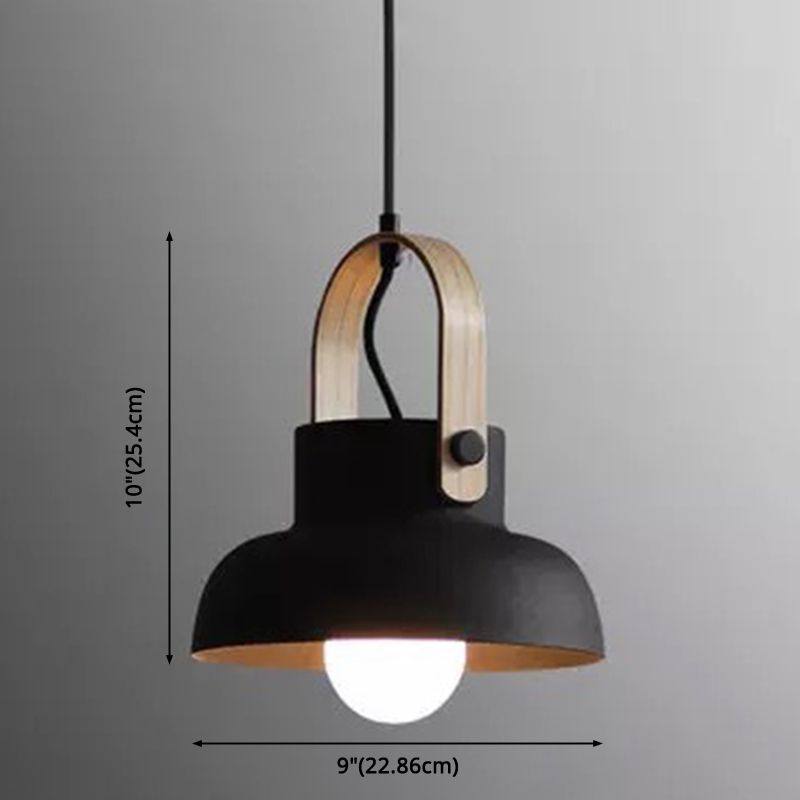 Lampada a ciondolo a testa in giù da 1 luci a testa in giù per il ristorante in metallo in stile moderno nordico lampada sospesa
