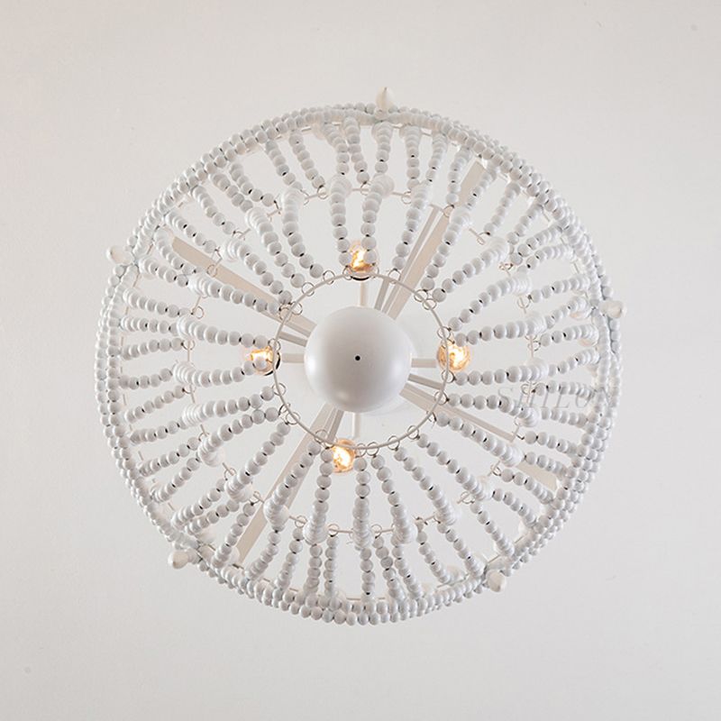 Korbförmige hölzerne Anhänger Kronleuchter Landstil Deckenhängung Lampe