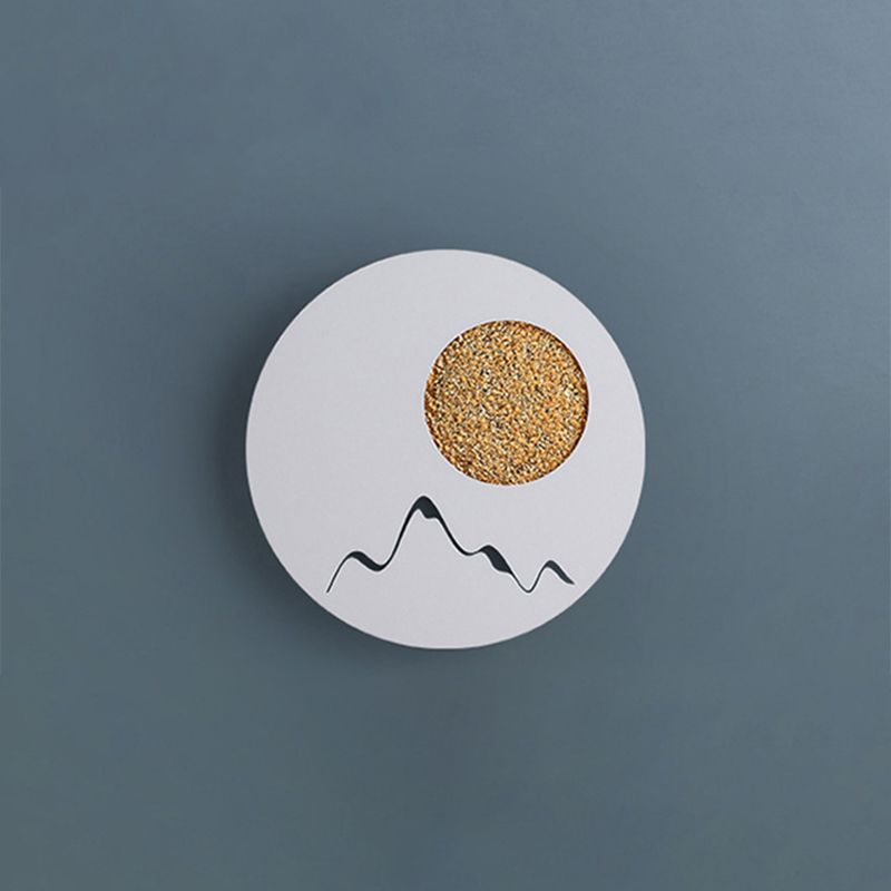 LED BEDBADE Decoratie Wandbevestiging Lamp Cirkelvorm Lunar Eclipse Wandverlichting