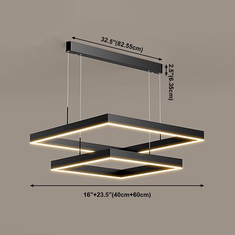 Modern Chandelier Light Fixtures Multi-Tier Hanging Pendant Lamps with Acrylic Shade