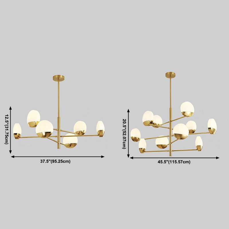 Eisendecke Anhänger Licht postmoderner Kronleuchterbeleuchtung in Gold